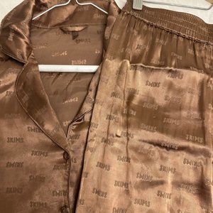 Skims Silk Jacquard Pajamas